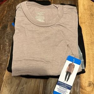 Lucky Brand Men's Loungewear, Burnout Crew Tee & Super Plush Jogger, Sleepwear